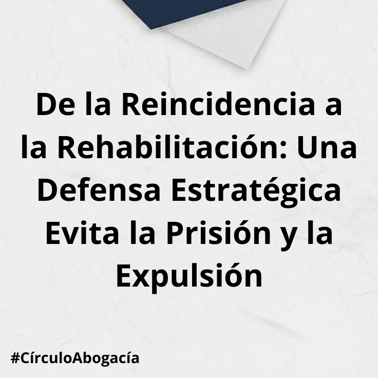 De la reincidencia a la rehabilitación sin prisión